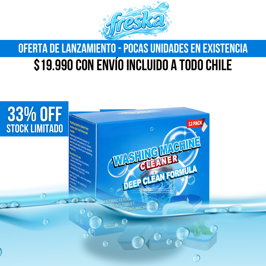 3X1 SÚPER PASTILLAS LIMPIA LAVADORAS | FRESKA™