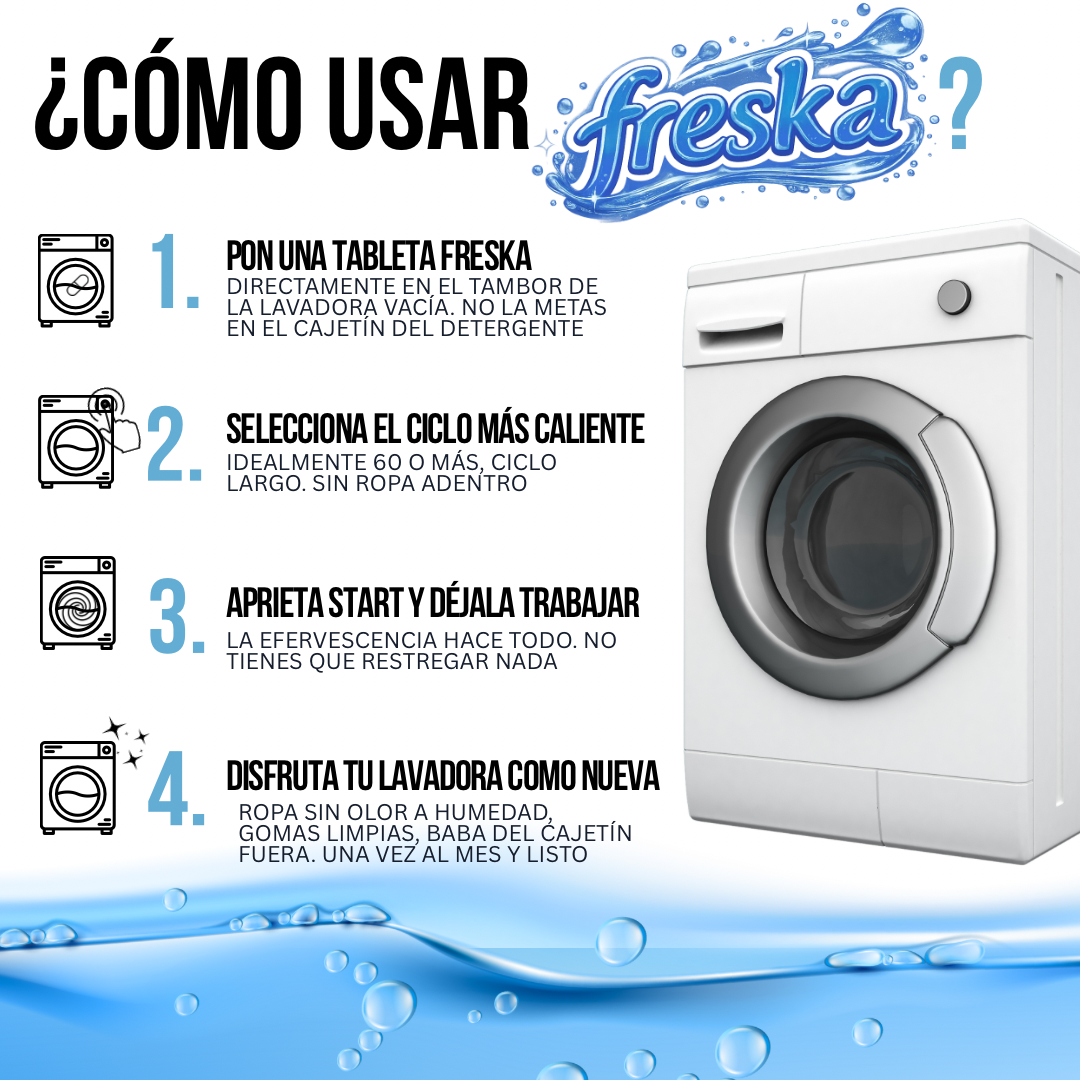 3X1 SÚPER PASTILLAS LIMPIA LAVADORAS | FRESKA™