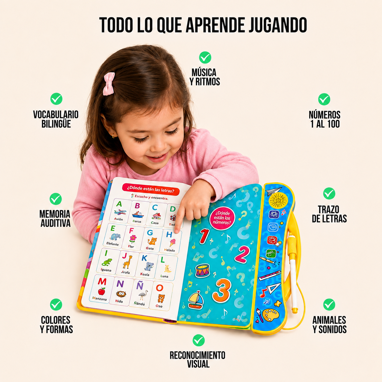 LIBRO EDUCATIVO INTERACTIVO CON SONIDO | EDUKIDS™