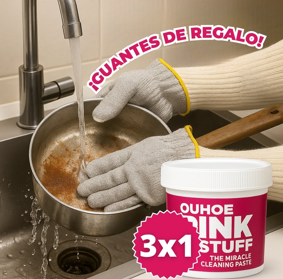 3 PASTAS QUITA ÓXIDO + 1 PAR DE GUANTES DE ALAMBRE |  KIT BRIXO™