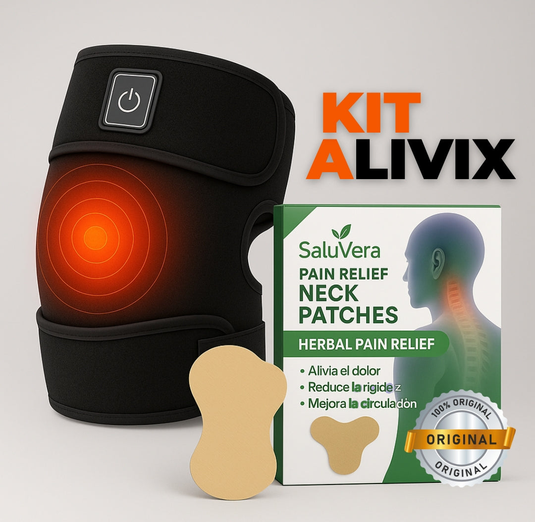 RODILLERA TERAPÉUTICA + 20 PARCHES ANTIDOLOR | KIT ALIVIX™