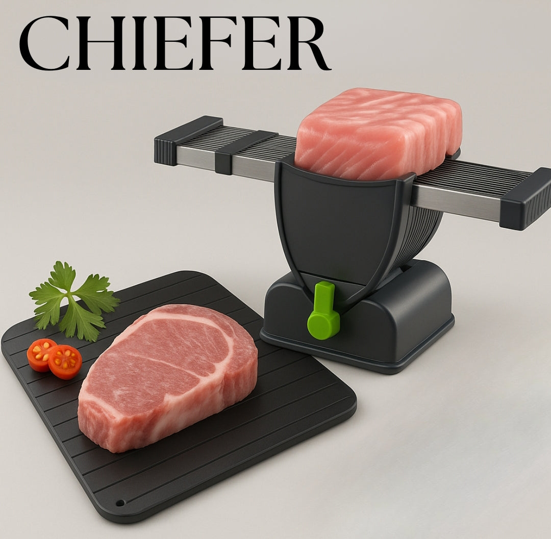 CORTADOR DE CARNE + TABLA PARA DESCONGELAR | KIT CHIEFER™