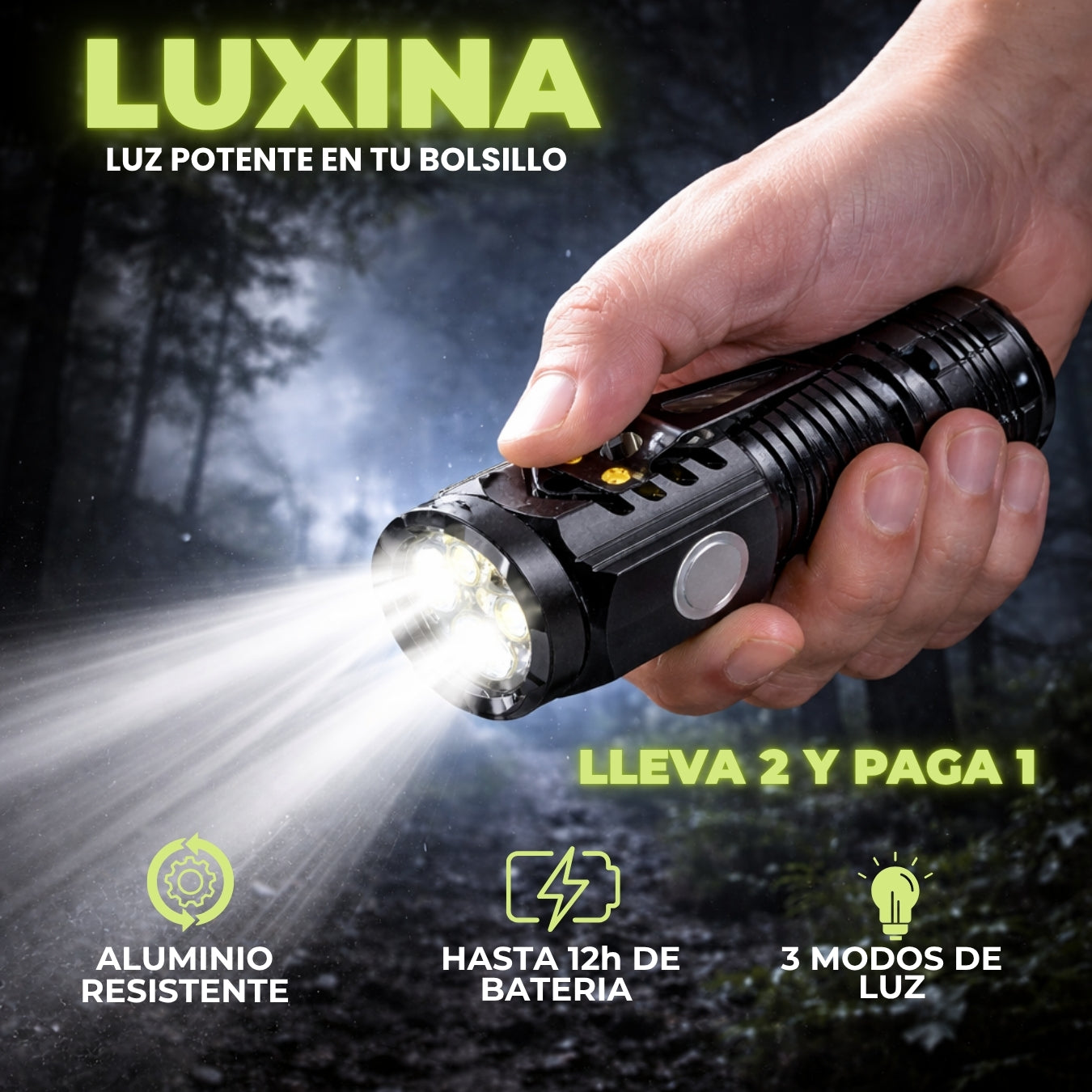 2x1 MINI LINTERNA LED ULTRA POTENTE | LUXINA™