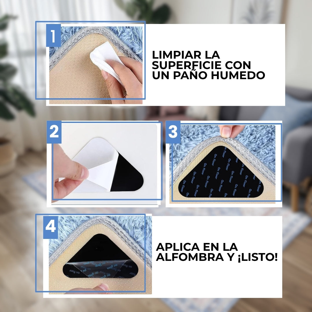 PACK DE 4 ADHESIVOS PARA ALFOMBRAS | FIRMEX™