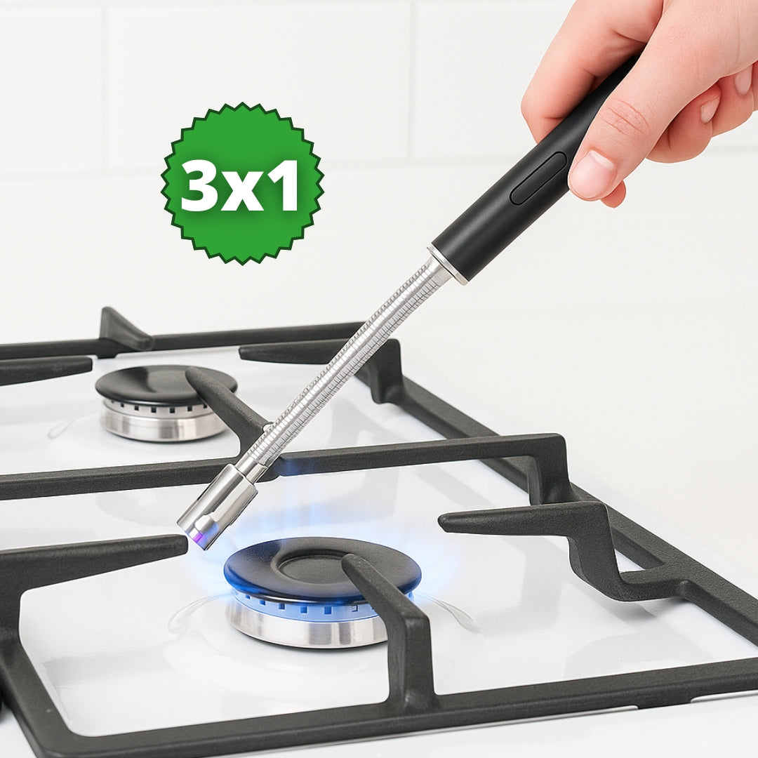 3X1 ENCENDEDOR RECARGABLE ANTIVIENTO | CHISPA™