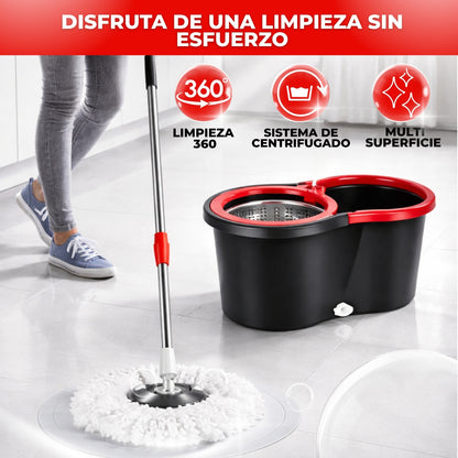 MOPA GIRATORIA 360° CON BALDE ESCURRIDOR | CLENZA™
