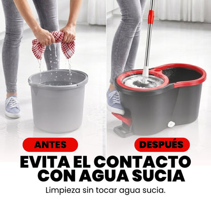 MOPA GIRATORIA 360° CON BALDE ESCURRIDOR | CLENZA™
