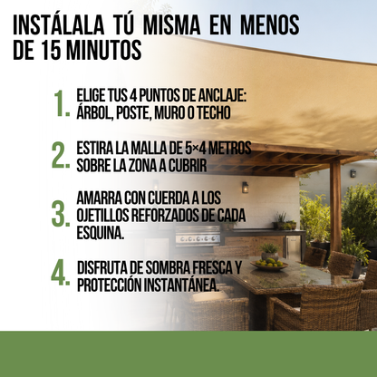 MALLA COLGANTE PARA EXTERIORES 5x4M TERRASOL™