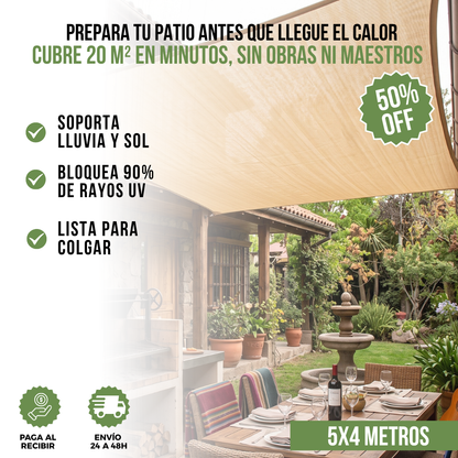MALLA COLGANTE PARA EXTERIORES 5x4M TERRASOL™