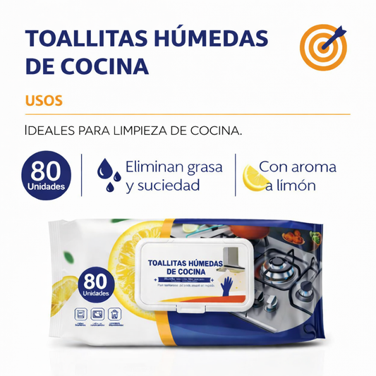 80 TOALLITAS DE COCINA QUITA GRASA | CLEAN™