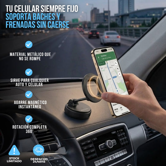 SOPORTE MAGNÉTICO PARA CELULAR CON ROTACIÓN 360° | HOLDIX™