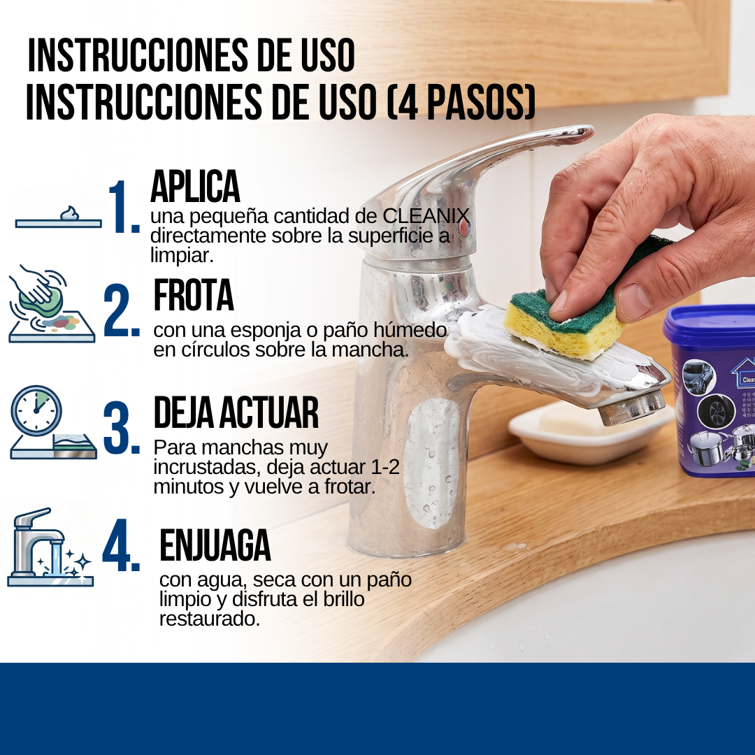 3x1 CLEANIX™ : CREMA LIMPIA OXIDO Y GRASA MULTIUSOS