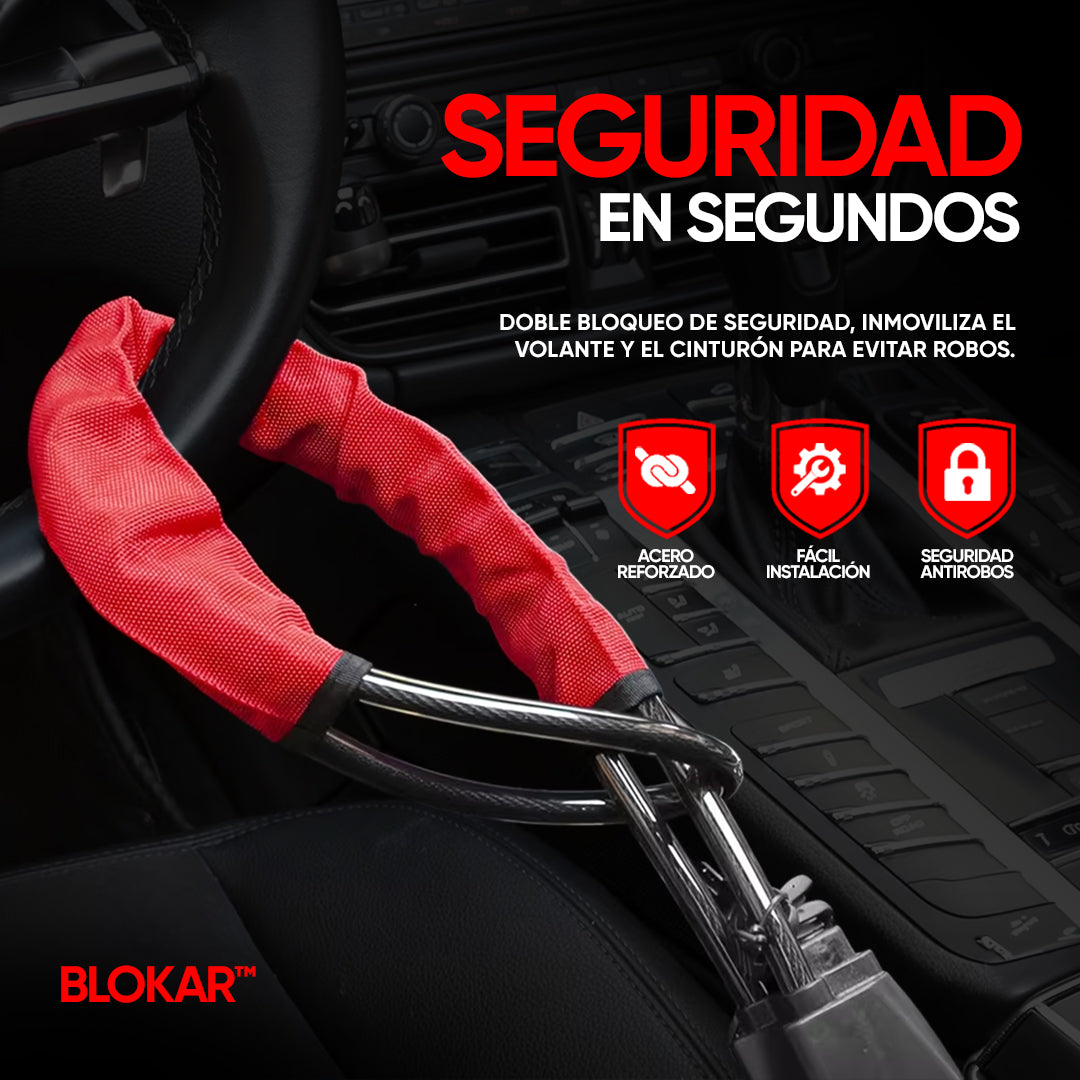 CERRADURA ANTIRROBO PARA VOLANTE | BLOKAR™
