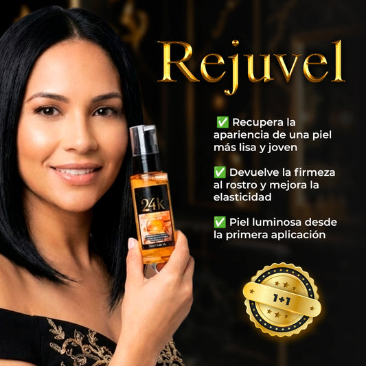 1+1 SERUM ANTIARRUGAS Y BLANQUEADOR 24k ORO | REJUVEL™
