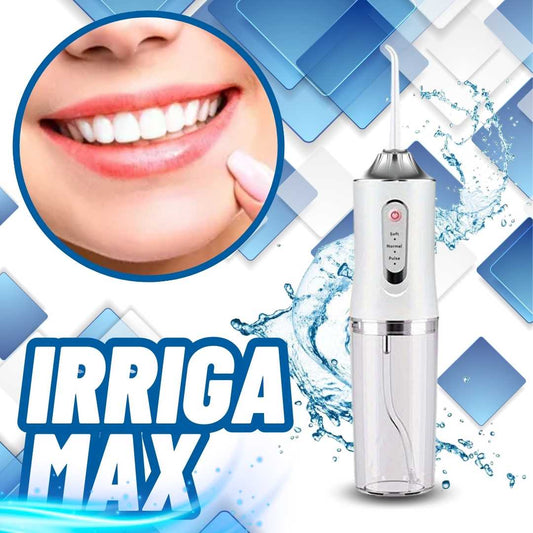 POTENTE IRRIGADOR DENTAL PARA UNA LIMPIEZA CÓMODA Y PROFUNDA | IRRIGAMAX™