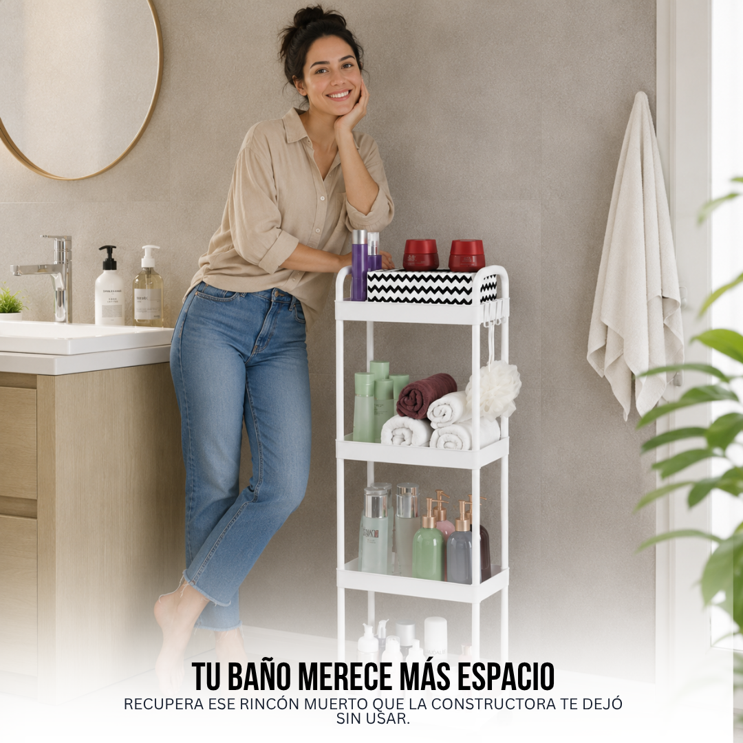 RACK ORGANIZADOR PARA BAÑO DE 4 NIVELES | ORDENIX™