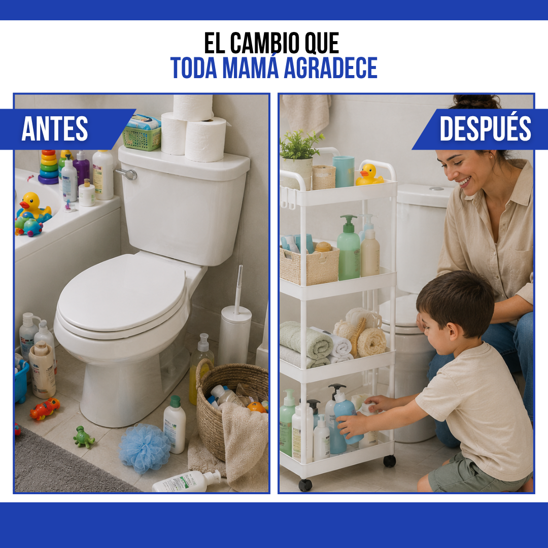 RACK ORGANIZADOR PARA BAÑO DE 4 NIVELES | ORDENIX™