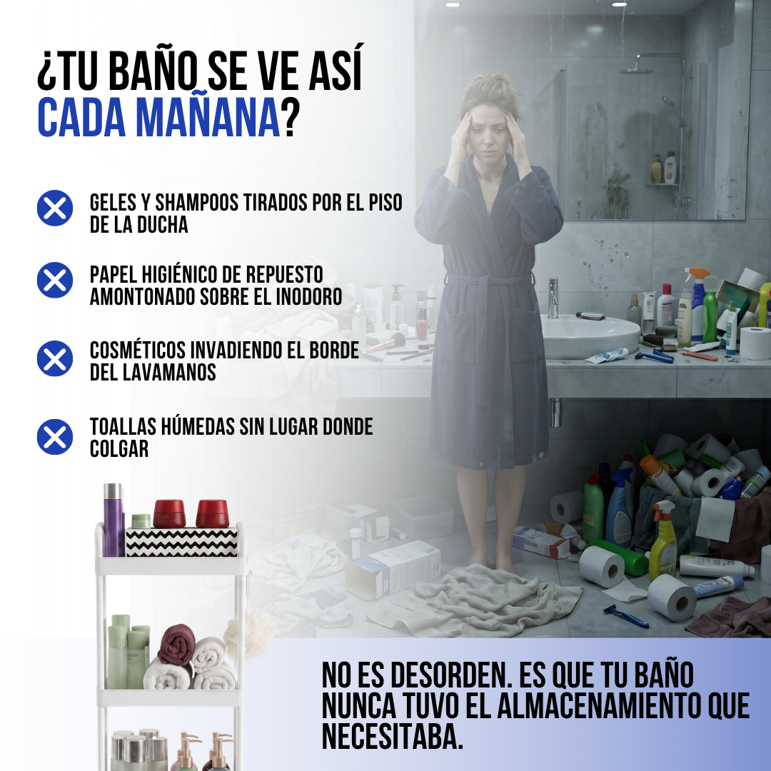 RACK ORGANIZADOR PARA BAÑO DE 4 NIVELES | ORDENIX™