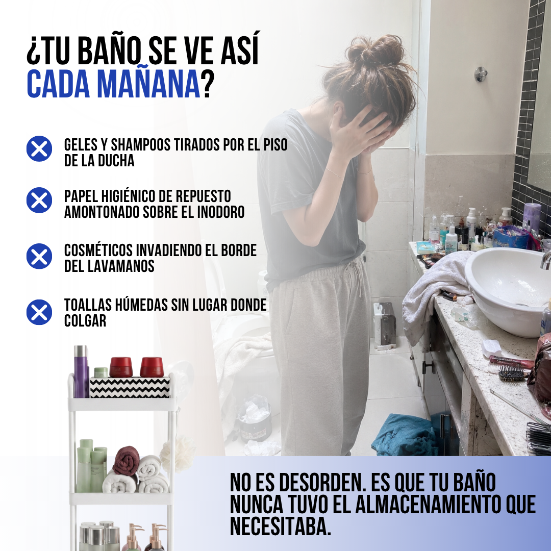 RACK ORGANIZADOR PARA BAÑO DE 4 NIVELES | ORDENIX™