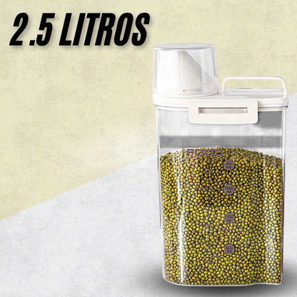 SET CONTENEDORES PRÁCTICA Y RESISTENTE CON TAZA MEDIDORA | GÉNOVA™